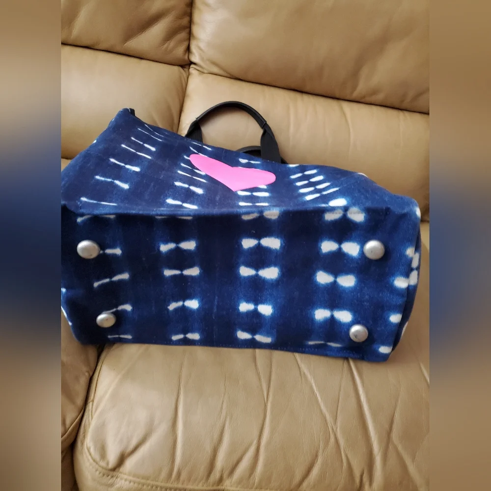 Quilted Koala Luxe North South Tote Bag Koala Kanvas SHIBORI No Long Strap New!